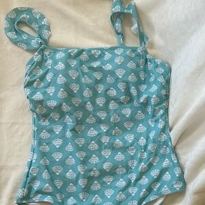 Seashell Pattern one-piece bathing suit
